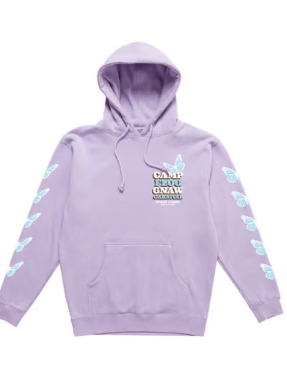 Lavender Camp Flog Gnaw Graphic Hoodie